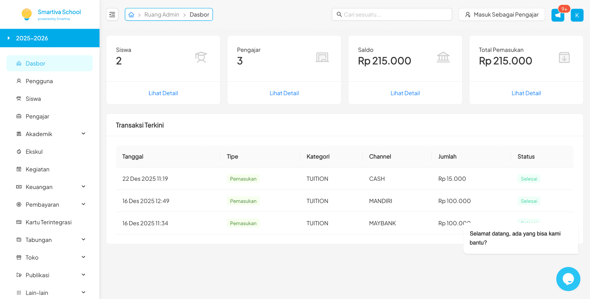 Smartiva Office Dashboard