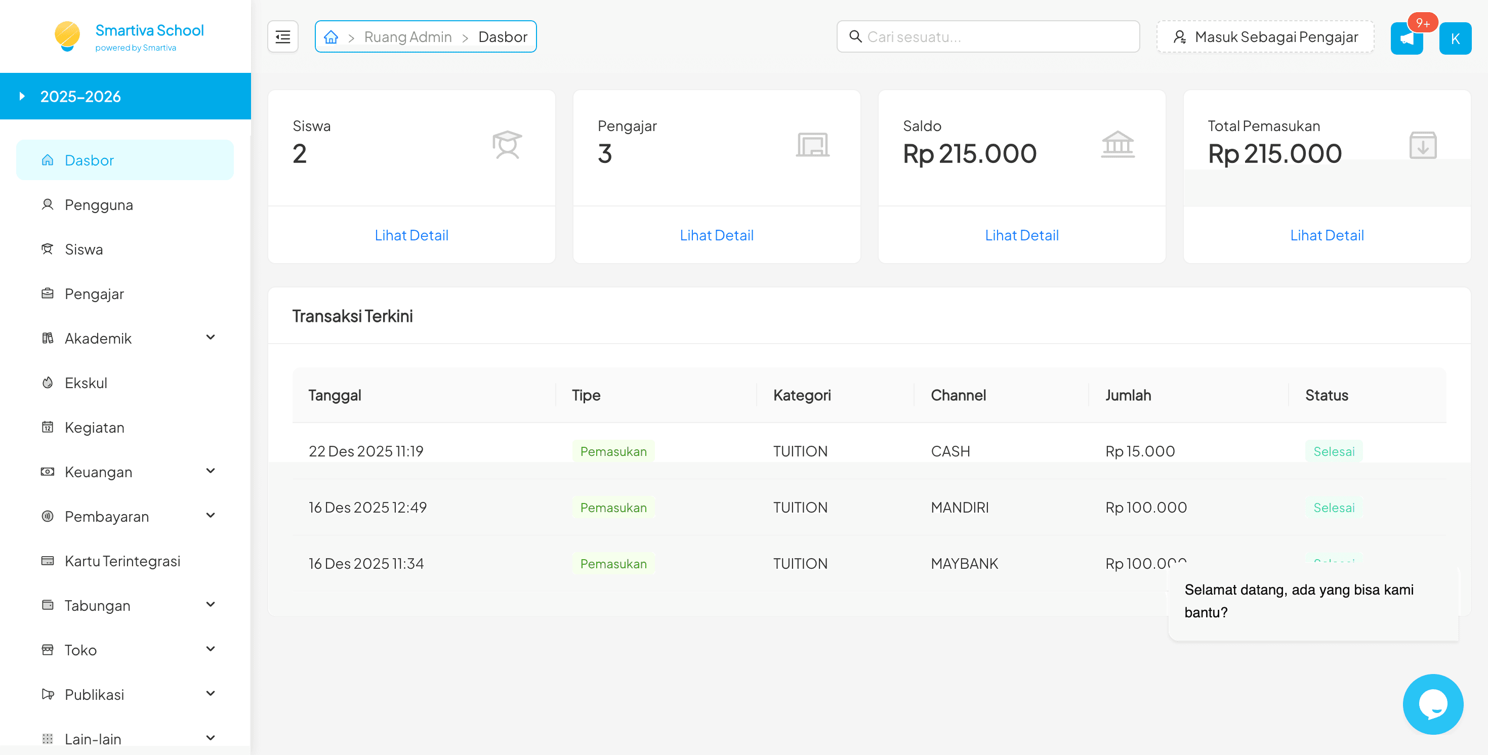 Smartiva Office Dashboard